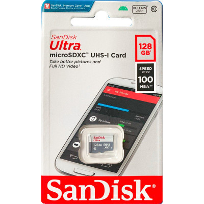 Карта пам'яті SanDisk 128GB microSDXC class 10 UHS-I Ultra (SDSQUNR-128G-GN3MN)