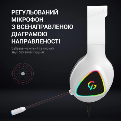Навушники GamePro HS615 RGB White (HS615)