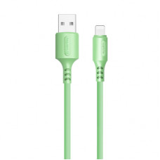 Дата кабель USB 2.0 AM to Lightning 1.0m soft silicone green ColorWay (CW-CBUL042-GR)
