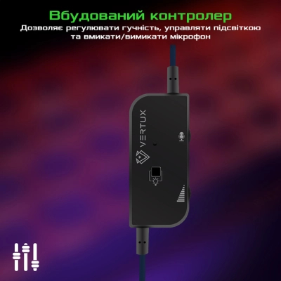 Навушники Vertux Tokyo 7.1 Mini Jack 3.5мм Blue (tokyo.blue)