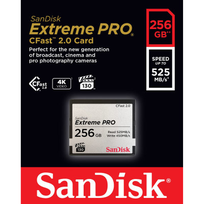 Карта пам'яті SanDisk 256GB CFast 2.0 Extreme Pro (SDCFSP-256G-G46D)