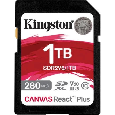 Карта пам'яті Kingston 1TB SDXC class 10 UHS-II U3 Canvas React Plus (SDR2V6/1TB)