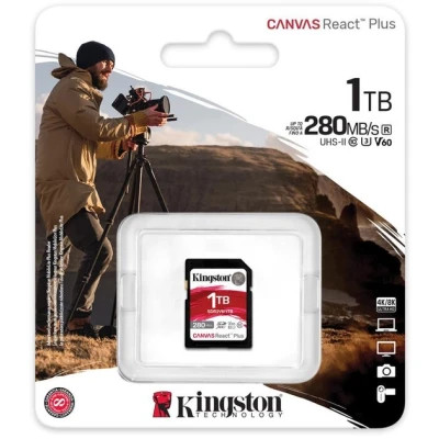 Карта пам'яті Kingston 1TB SDXC class 10 UHS-II U3 Canvas React Plus (SDR2V6/1TB)