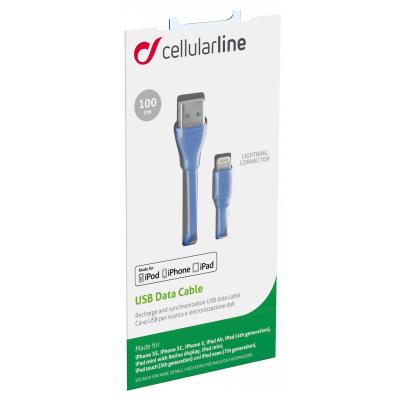 Дата кабель USB 2.0 AM to Micro 5P 1.0m blue Cellularline (USBDATACMICROUSBB)