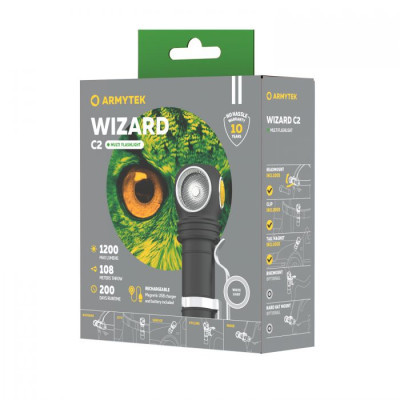 Ліхтар Armytek Wizard C2 Marnet USB White (F08901C)