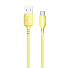 Дата кабель USB 2.0 AM to Type-C 1.0m soft silicone yellow ColorWay (CW-CBUC043-Y)