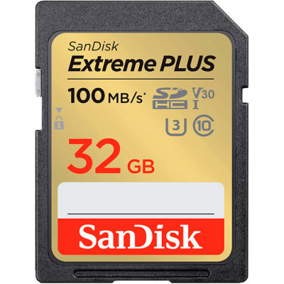 Карта пам'яті SanDisk 32GB SDXC class 10 Extreme PLUS (SDSDXWT-032G-GNCIN)