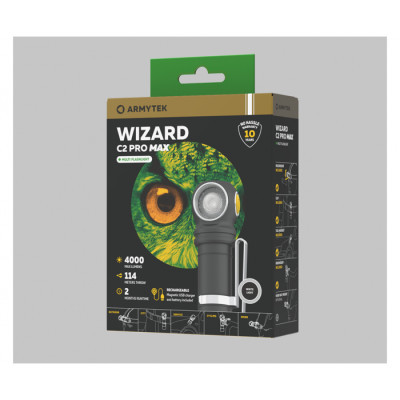 Ліхтар Armytek Wizard C2 Pro Max Magnet USB Warm (F06701W)