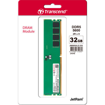 Модуль пам'яті для комп'ютера DDR5 32GB 5600 MHz JetRam Transcend (JM5600ALE-32G)