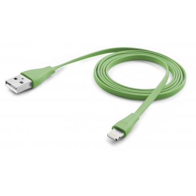 Дата кабель USB 2.0 AM to Lightning 1.0m green Cellularline (USBDATACFLMFIIPH5G)