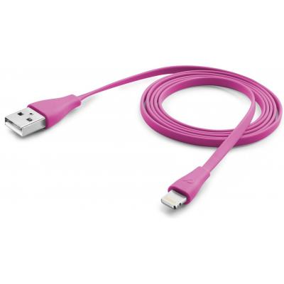 Дата кабель USB 2.0 AM to Lightning 1.0m pink Cellularline (USBDATACFLMFIIPH5P)