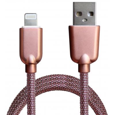 Дата кабель USB 2.0 AM to Lightning 1.0m 1.5A Rose Gold Grand-X (ML02RG)