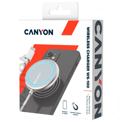 Зарядний пристрій Canyon WS-100 Wireless charger (CNS-WCS100)