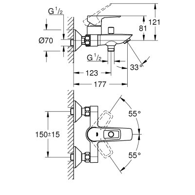 Змішувач Grohe Eurosmart (24043002)