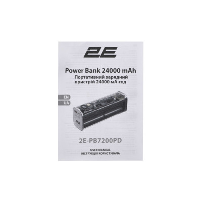 Батарея універсальна 2E Сrystal 20000mAh 100W (2E-PB7200PD)