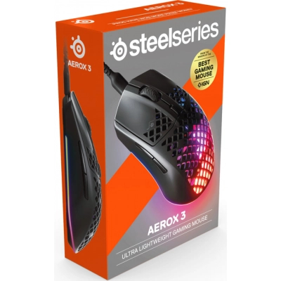 Мишка SteelSeries Aerox 3 Onyx USB Black (62611)