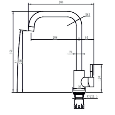 Змішувач Interline ANGLE sateen