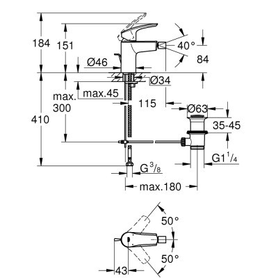 Змішувач Grohe S-Size Eurosmart New (32929003)