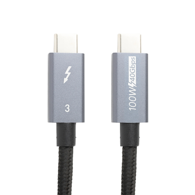 Дата кабель USB-C to USB-C 2.0m Thunderbolt 3 40Gbps, 100W, 20V/ 5A, 4K/ PowerPlant (CA913343)