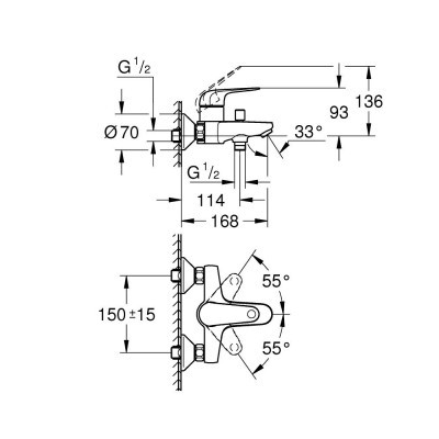 Змішувач Grohe Euroeco (32743001)