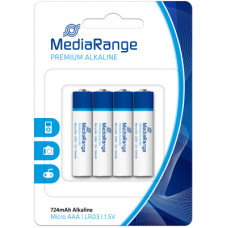 Батарейка Mediarange AAA LR03 1.5V Premium Alkaline Batteries, Micro, Pack 4 (MRBAT101)