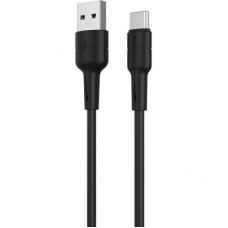 Дата кабель USB 2.0 AM to Type-C 1.0m BX30 Silicone 3A Black BOROFONE (BX30CB)
