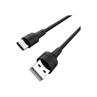 Дата кабель USB 2.0 AM to Type-C 1.0m BX30 Silicone 3A Black BOROFONE (BX30CB)