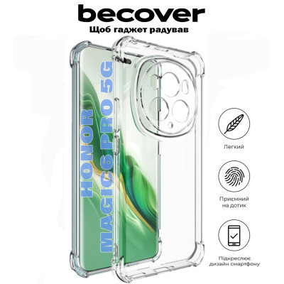Чохол до мобільного телефона BeCover Anti-Shock Honor Magic6 Pro 5G Clear (710847)