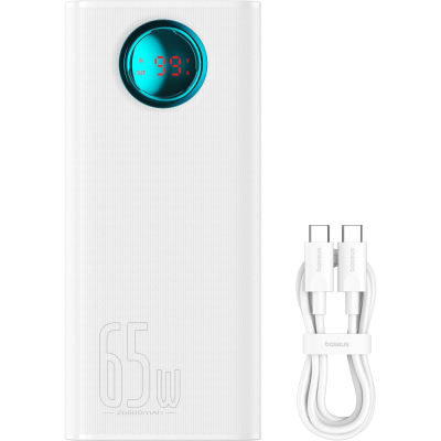 Батарея універсальна Baseus Amblight 26800mAh 65W OE, white (P10022402223-00)