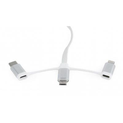 Дата кабель USB 2.0 AM to Lightning + Micro 5P + Type-C 1.0m Cablexpert (CC-USB2-AMLM32-1M-W)