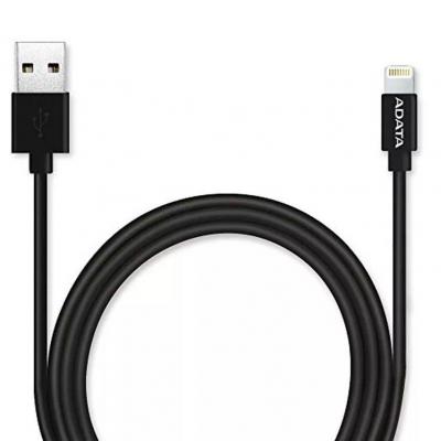 Дата кабель USB 2.0 AM to Lightning 1.0m MFI Black ADATA (AMFIPL-100CM-CBK)