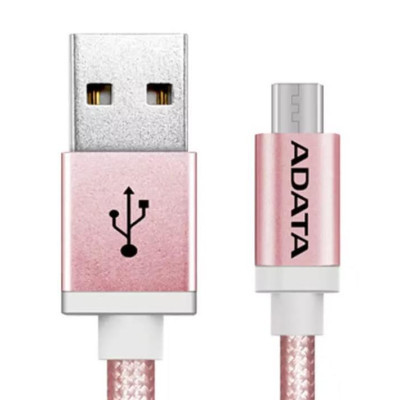 Дата кабель USB 2.0 AM to Micro 5P 1.0m Rose Golden ADATA (AMUCAL-100CMK-CRG)