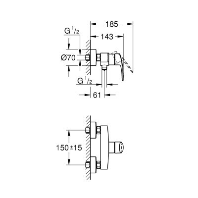 Змішувач Grohe Eurosmart New (33555003)