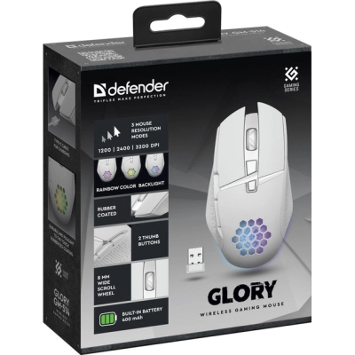 Мишка Defender Glory GM-514 LED Wireless White (52513)
