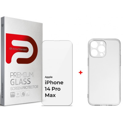 Чохол до мобільного телефона Armorstandart Apple iPhone 14 Pro Max (Clear glass + Air Series Case) (ARM66921)