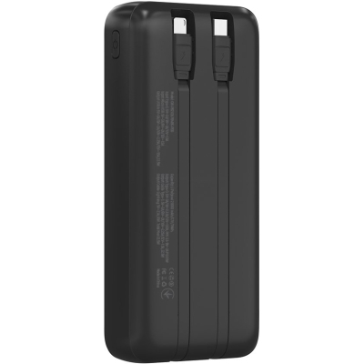 Батарея універсальна ColorWay 20 000 mAh EnergyPlus PD/18W, QC3.0/22.5W, Black (CW-PB200LPB4BK-PDD)