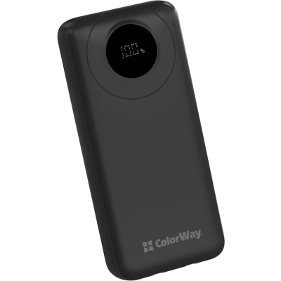 Батарея універсальна ColorWay 20 000 mAh EnergyPlus PD/18W, QC3.0/22.5W, Black (CW-PB200LPB4BK-PDD)