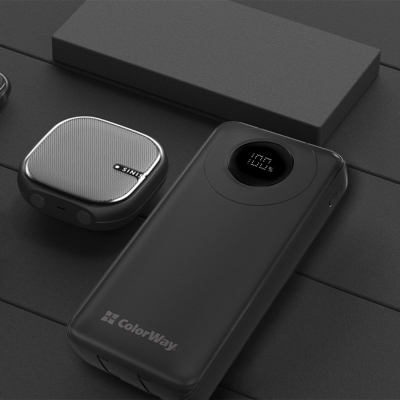 Батарея універсальна ColorWay 20 000 mAh EnergyPlus PD/18W, QC3.0/22.5W, Black (CW-PB200LPB4BK-PDD)