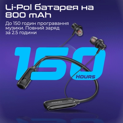 Навушники Promate Leap Black (leap.black)