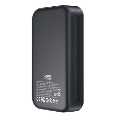 Батарея універсальна XO 10000mAh, PD/30W, QC/22.5W, PPS/33W, black (PR232_Black)