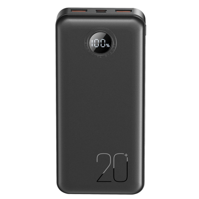 Батарея універсальна XO 20000mAh, PD/20W, QC/22.5W, black (PR239_Black)