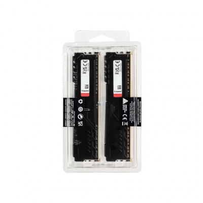 Модуль пам'яті для комп'ютера DDR4 32GB (2x16GB) 3200 MHz Fury Beast Black Kingston Fury (ex.HyperX) (KF432C16BBK2/32)