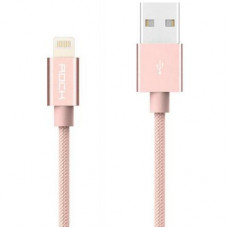 Дата кабель USB 2.0 AM to Lightning 1.0m Rose Gold Rock (F_69311)