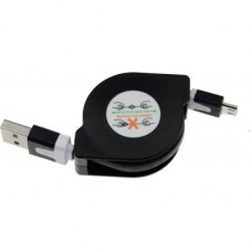 Дата кабель USB 2.0 AM to Micro 5P 1.0m TKX-66 Flat Black Toto (F_55656)