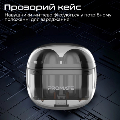 Навушники Promate TransPods Black (transpods.black)