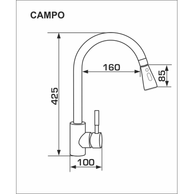 Змішувач GRANADO Campo ivory (gz0504)