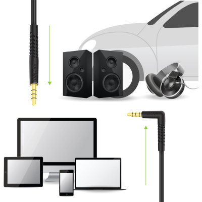 Кабель мультимедійний CBFLEXAL1 AUX 1.2m L-type Intaleo (1283126559594)