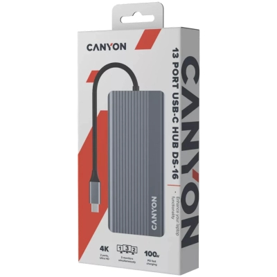 Порт-реплікатор Canyon Docking Station DS-16 13 in 1 4k USB-C hub (CNS-TDS16)