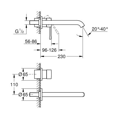 Змішувач Grohe L-Size Essence (19967001/29193001)