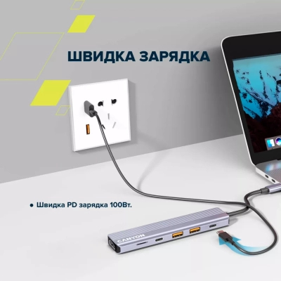 Порт-реплікатор Canyon Docking Station DS-17 6 in 1 4k USB-C hub (CNS-TDS17)